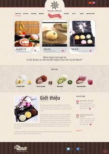 Thiết kế website Bánh kẹo Mochi