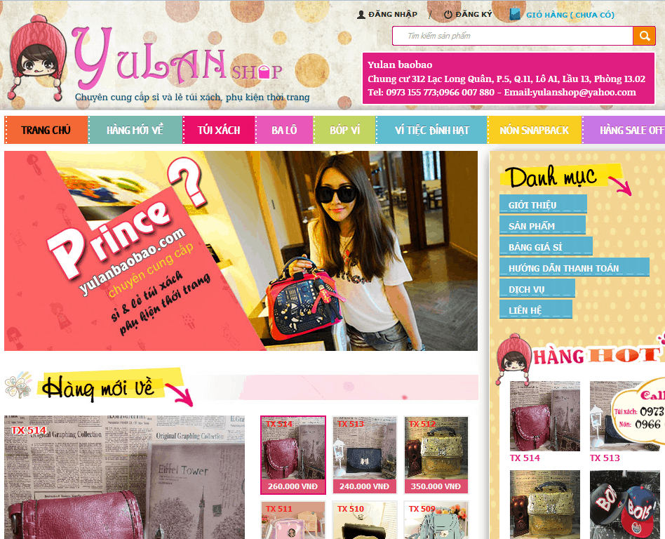  Thiết kế website Thời trang Teen yulanbaobao