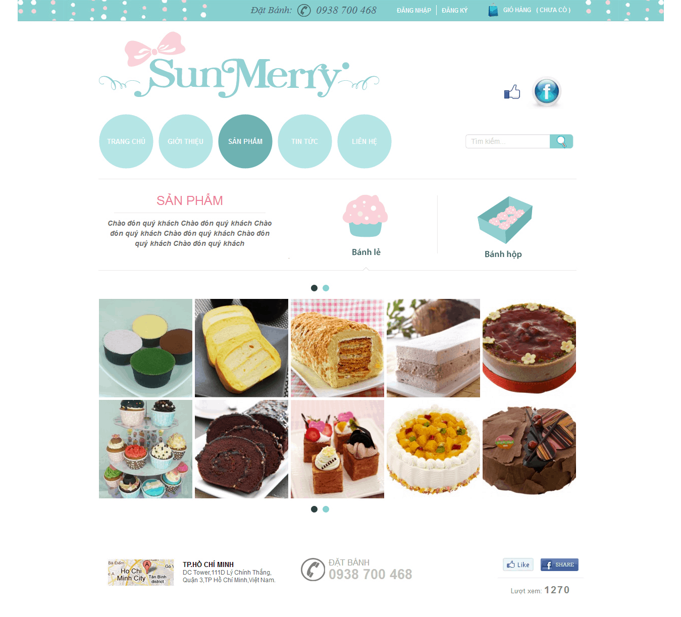  Thiết kế website Bánh kẹo Sumary