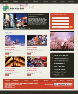  Thiết kế website Công ty du lịch Nhật Bản
