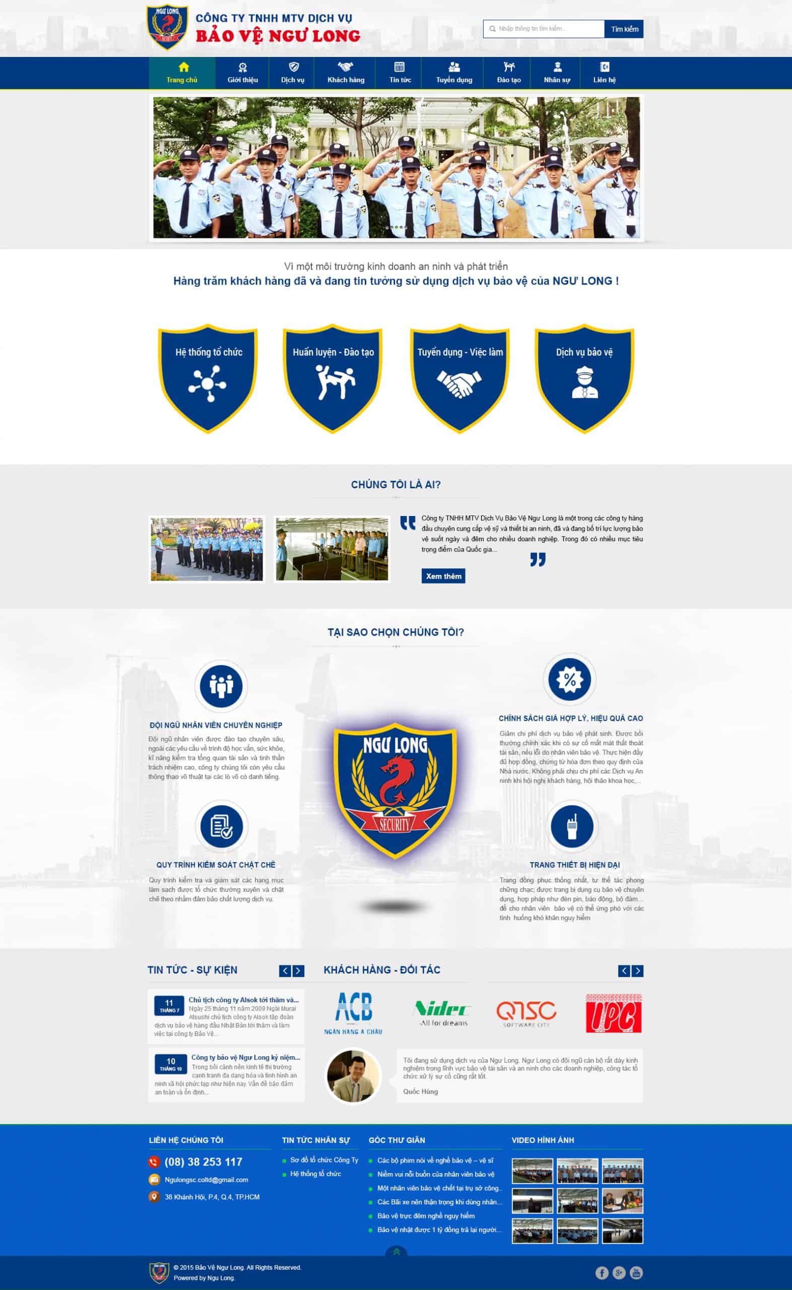 Thiết kế website Thiết kế website dịch vụ bao ve ngu long