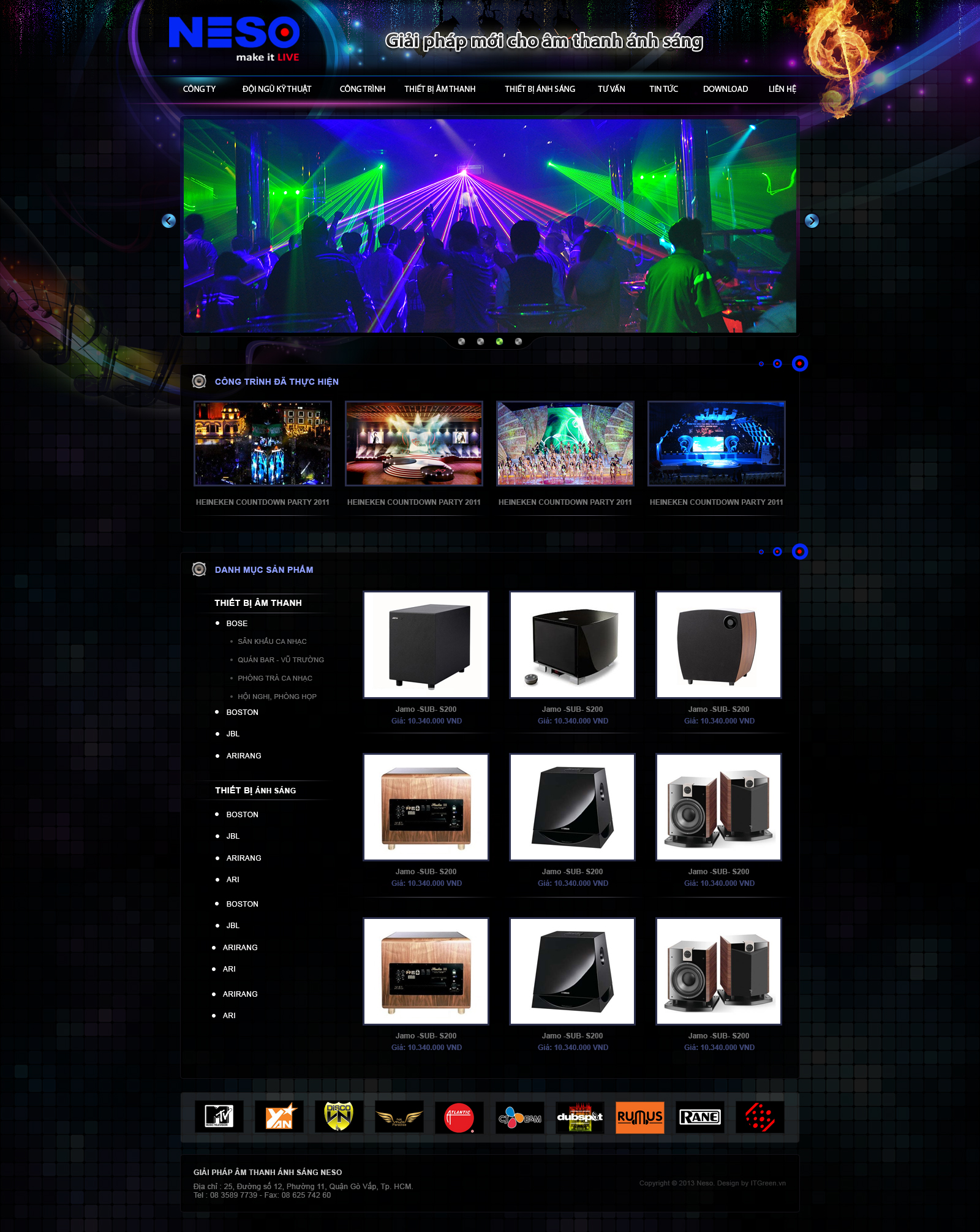 Thiết kế website Thiết kế website dịch vụ den anh sang