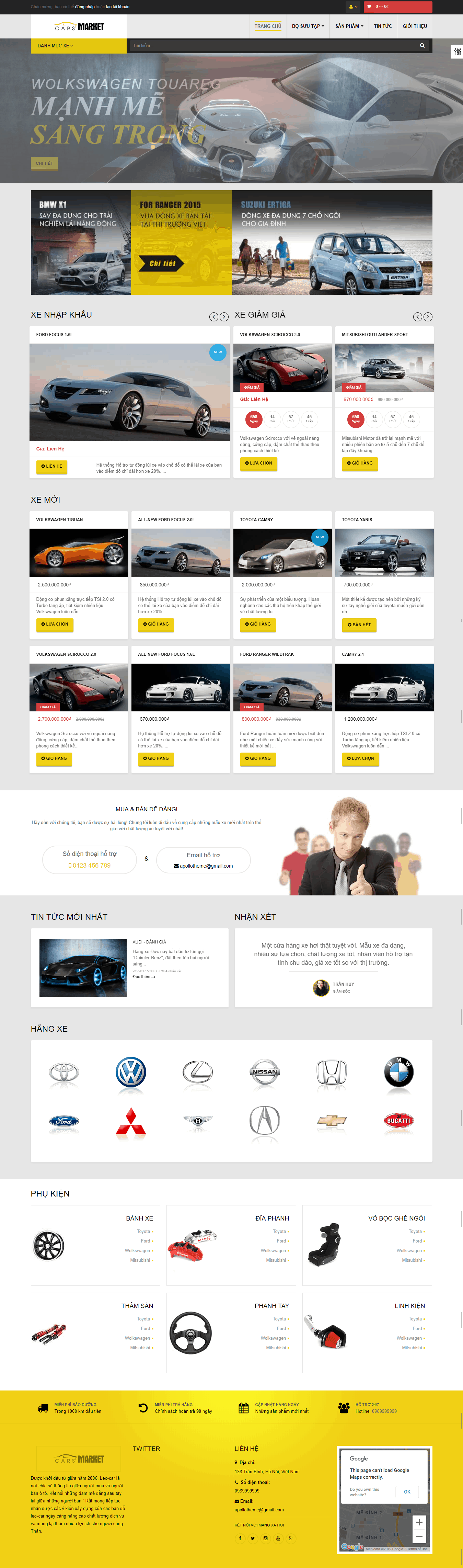Thiết kế website Thiết kế website bán ô tô, xe máy Leo Car
