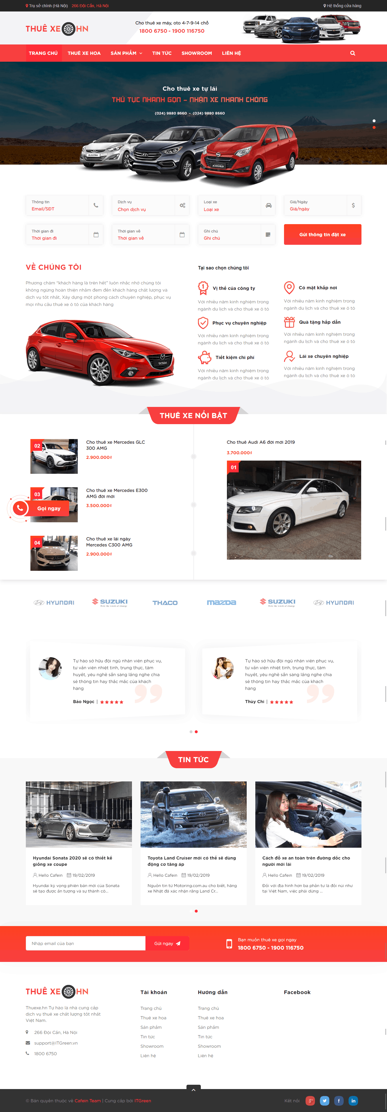 Thiết kế website Thiết kế website bán ô tô, xe máy Thuexe