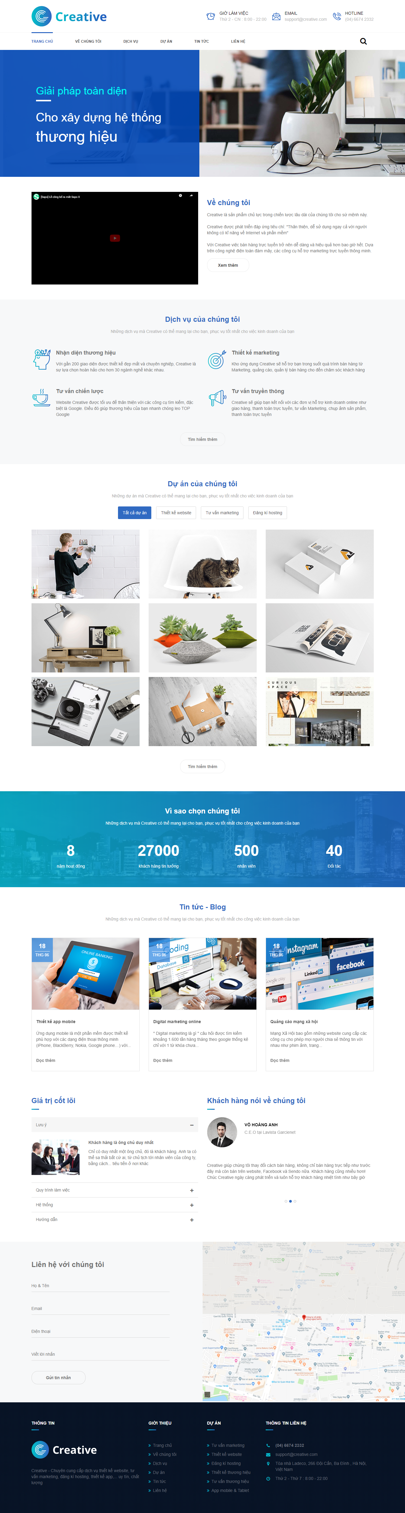 Thiết kế website Thiết kế website dịch vụ Creative