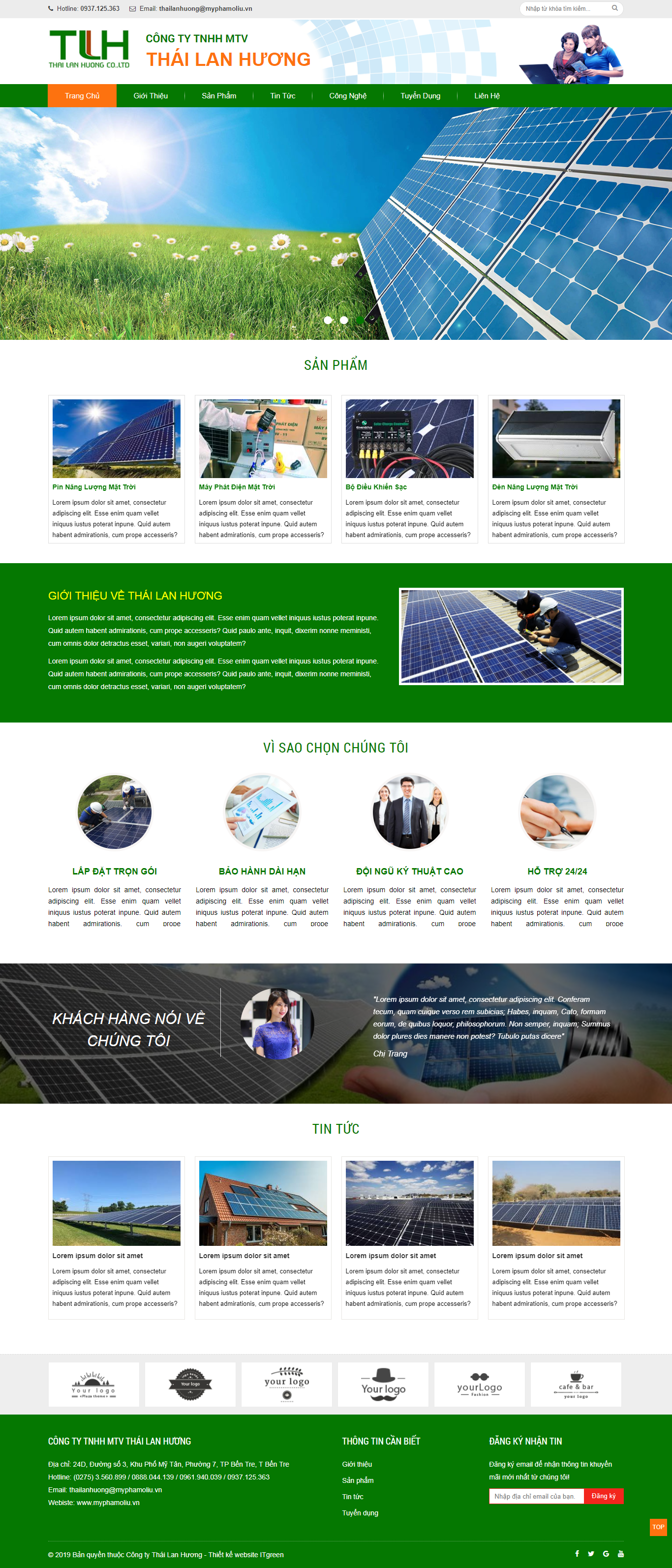 Thiết kế website Thiết kế website dịch vụ dien mat troi