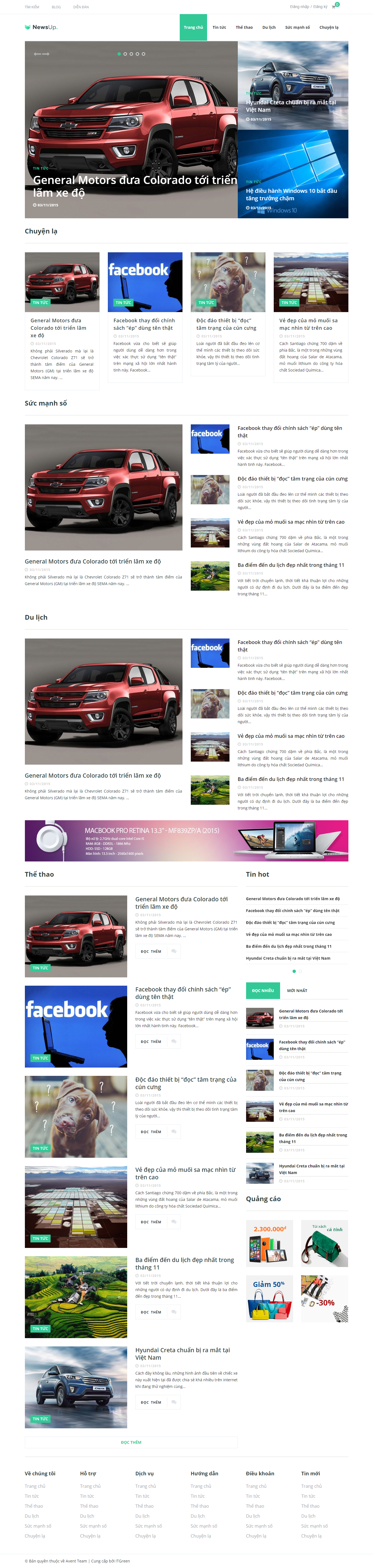 Thiết kế website Thiết kế website dịch vụ Newsup