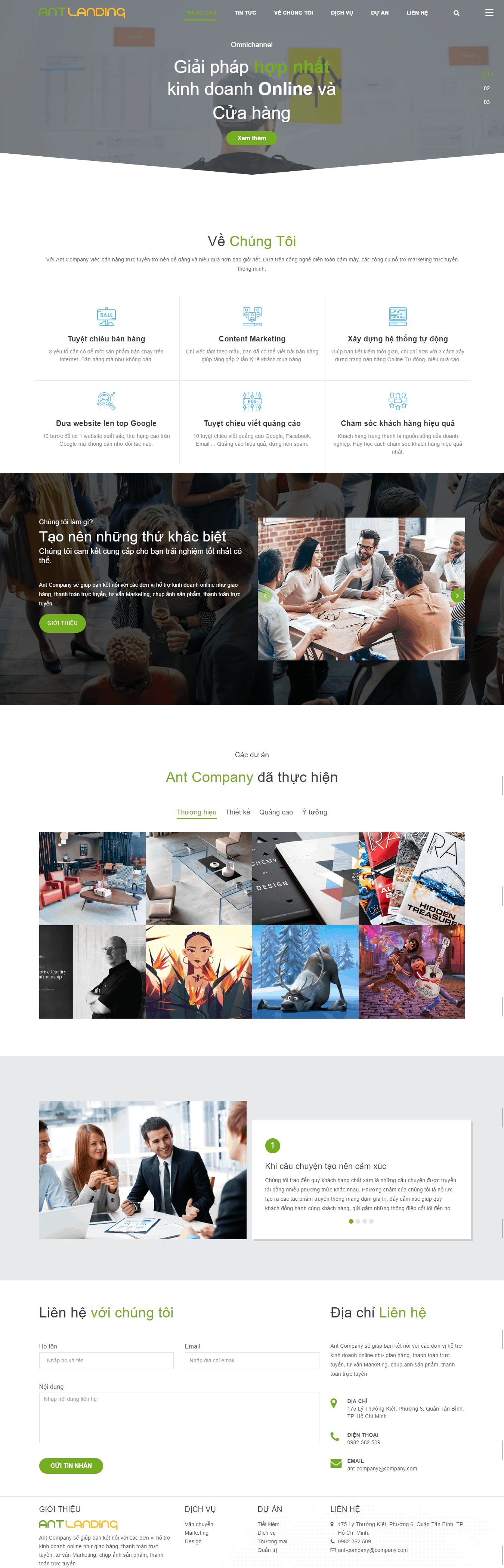Thiết kế website Thiết kế website kiến trúc, nội thất, xây dựng Ant Company