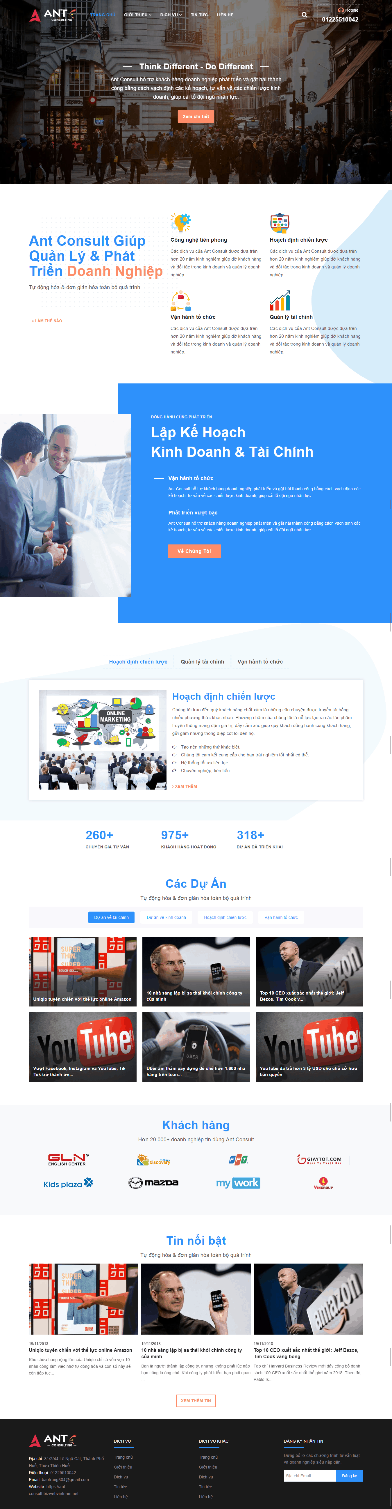 Thiết kế website Thiết kế website kiến trúc, nội thất, xây dựng Ant Consult