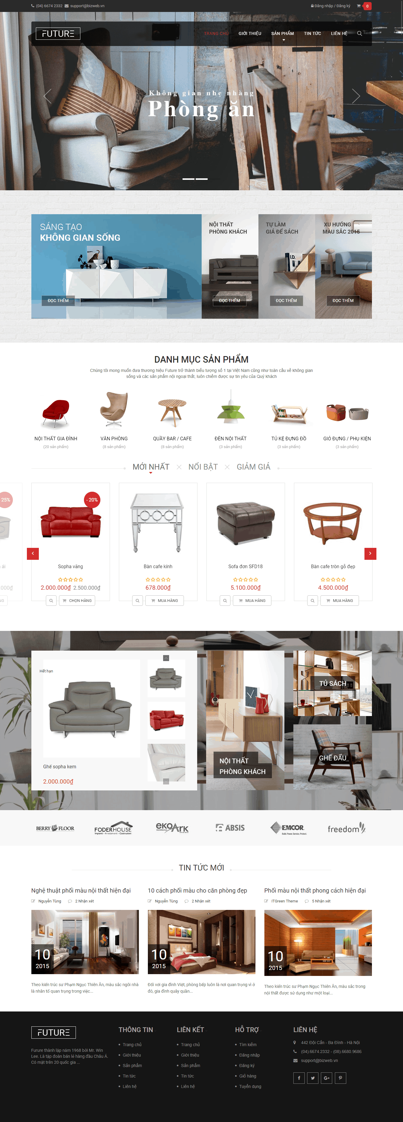 Thiết kế website Thiết kế website kiến trúc, nội thất, xây dựng Future