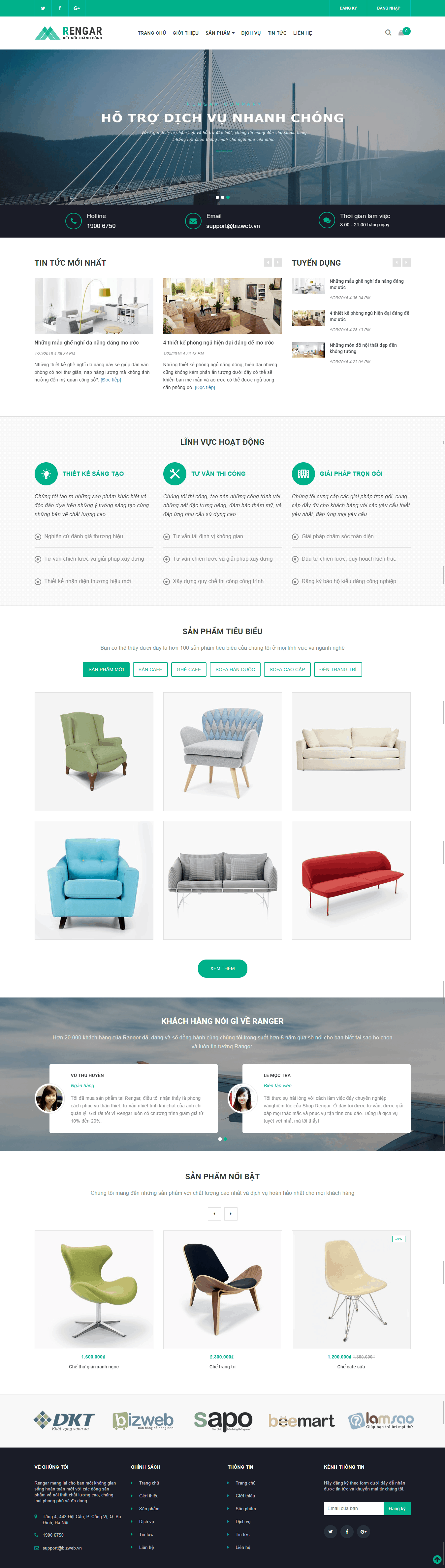 Thiết kế website Thiết kế website kiến trúc, nội thất, xây dựng Ranger Theme