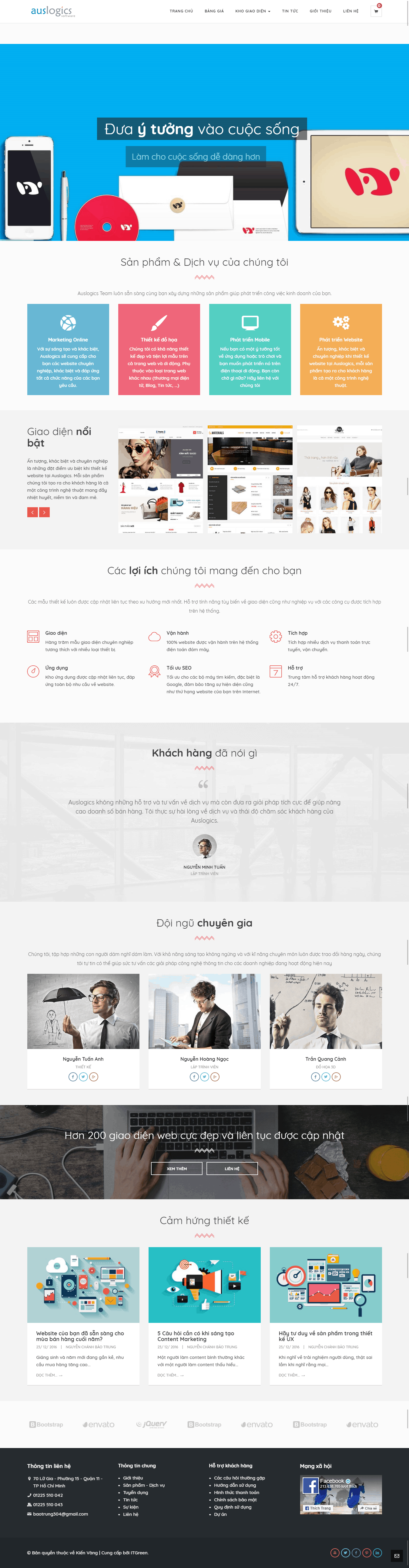 Thiết kế website Thiết kế website logistics, vận tải, chuyển phát nhanh Auslogics