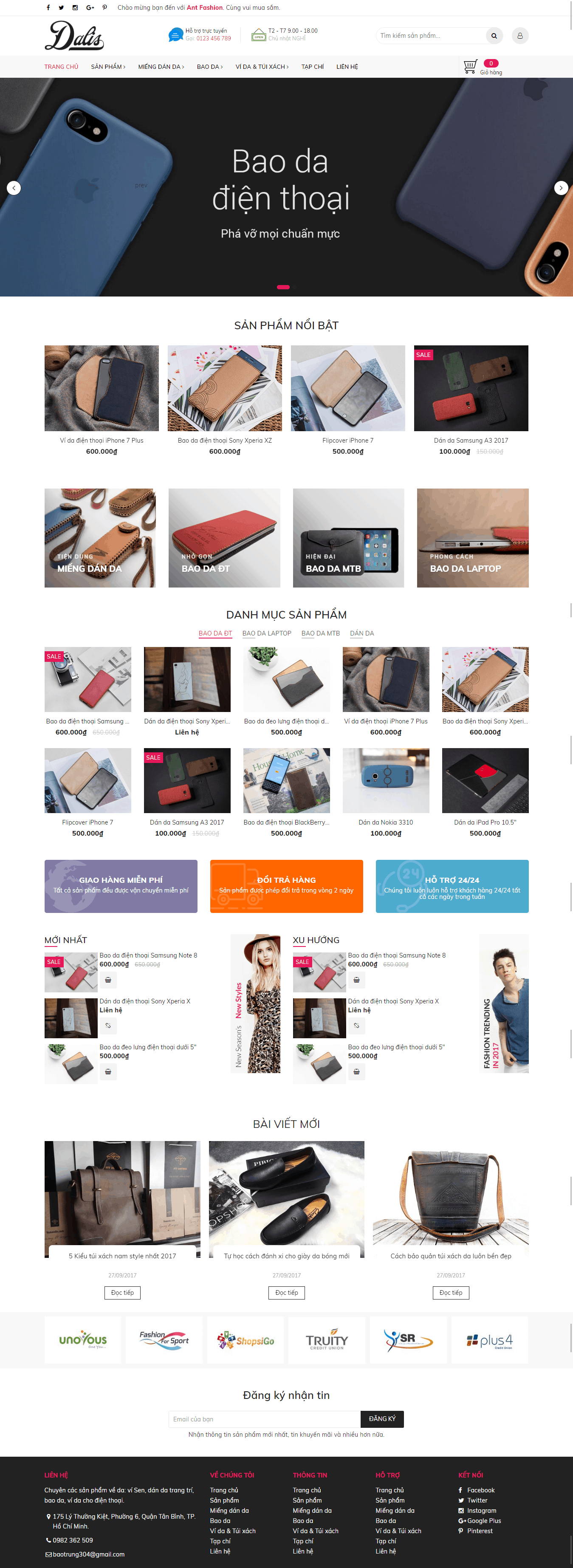 Thiết kế website Thiết kế website sản phẩm Ant Fashion