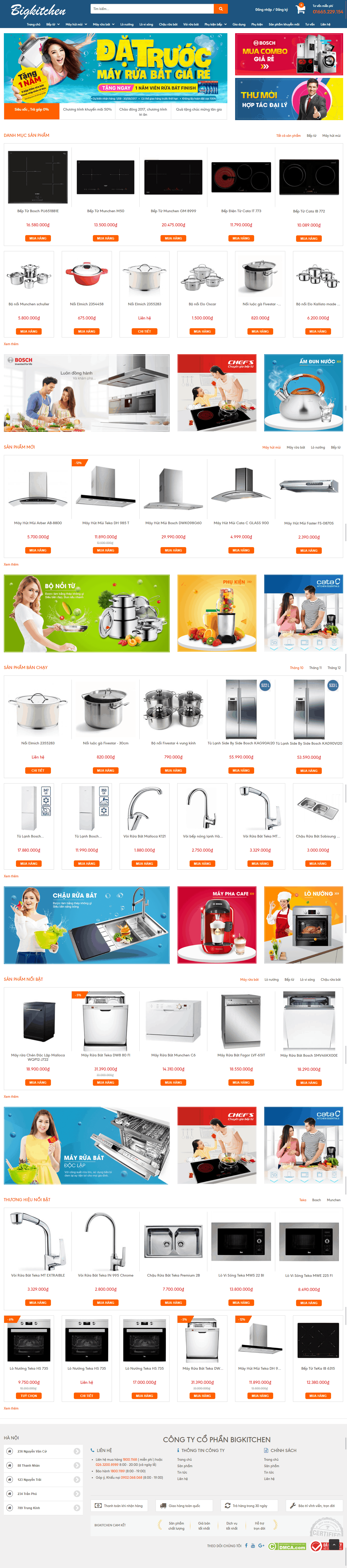 Thiết kế website Thiết kế website sản phẩm Bigkitchen