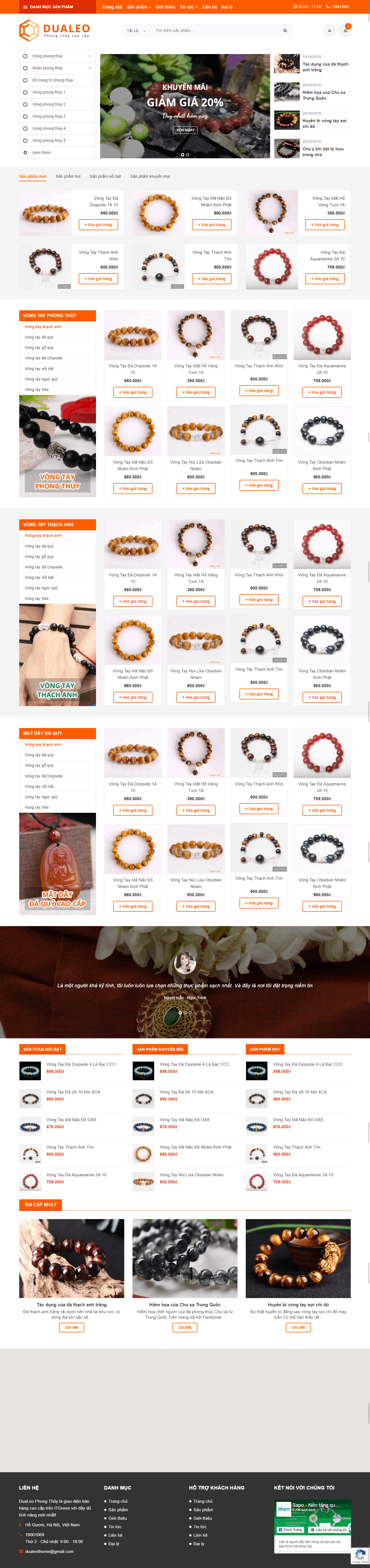 Thiết kế website Thiết kế website sản phẩm DuaLeo Phong Thuy