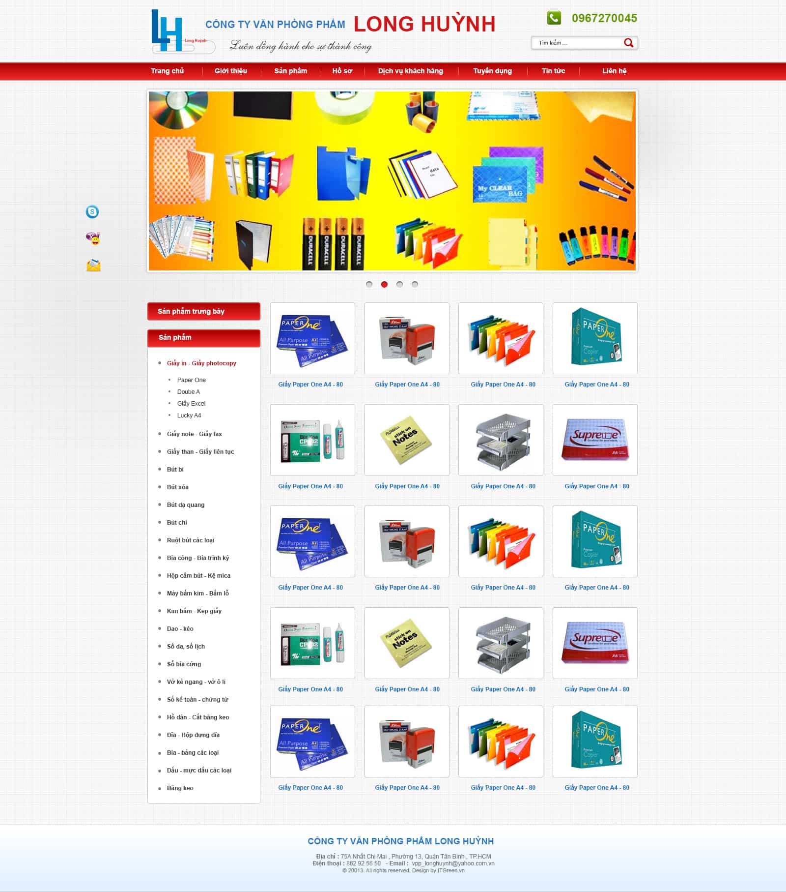 Thiết kế website Thiết kế website sản phẩm long huynh