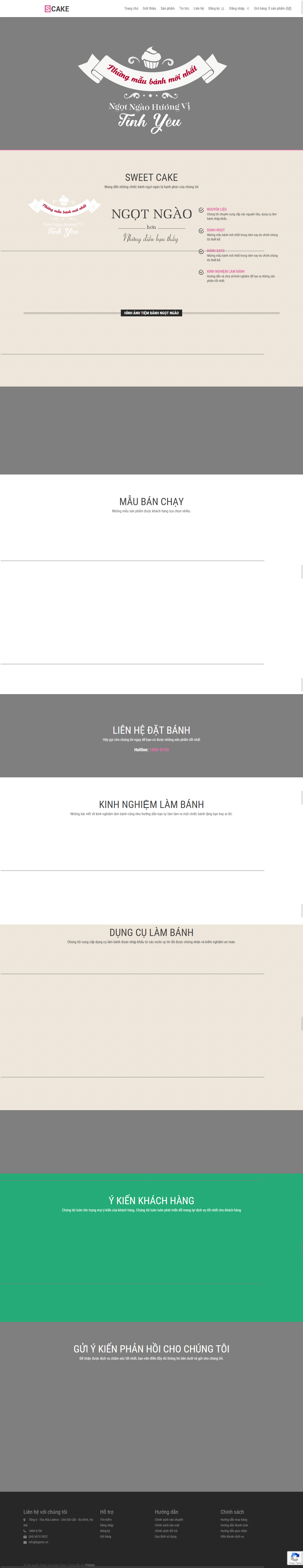 Thiết kế website Thiết kế website shop hoa, quà tặng Cake shop