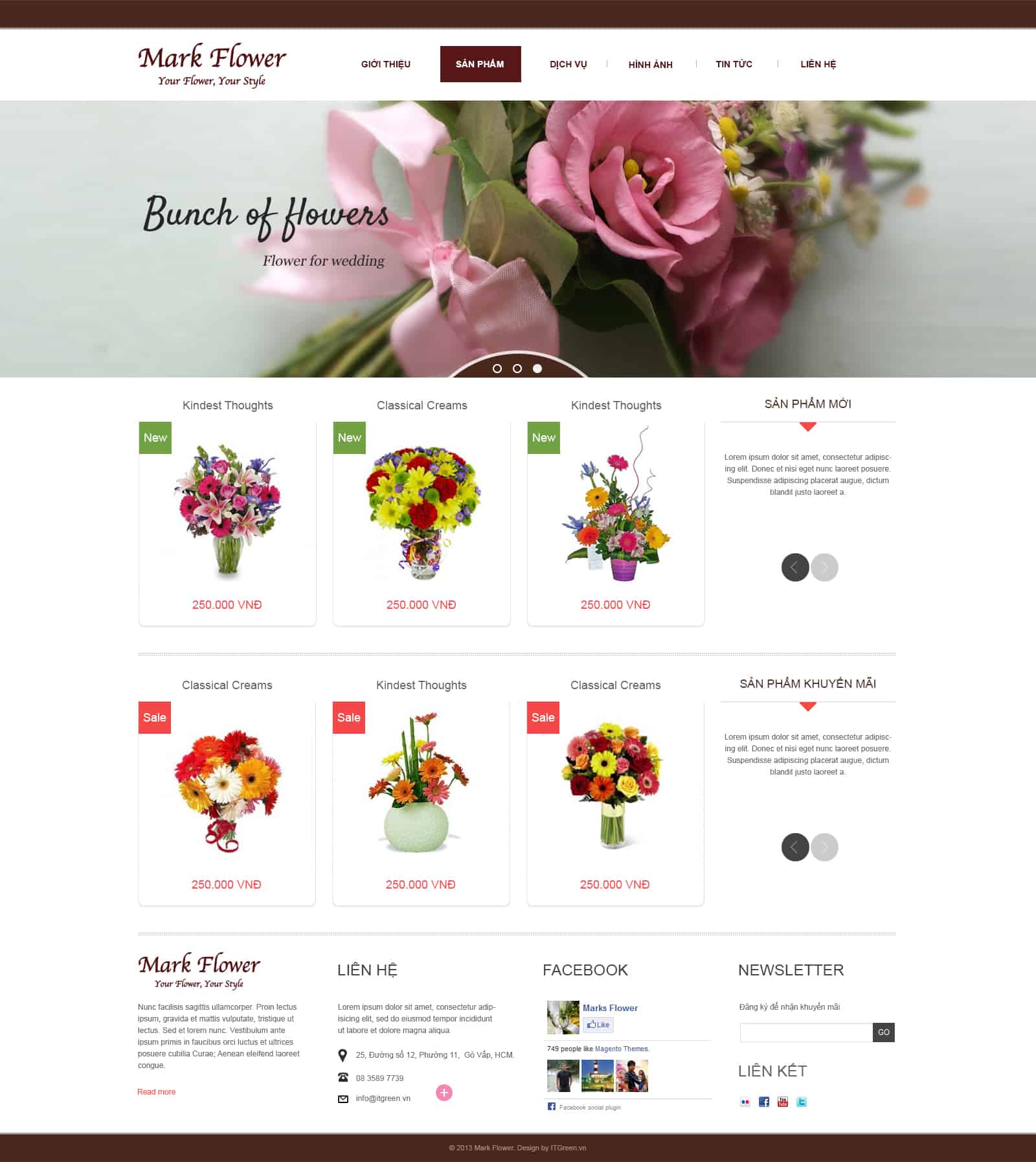 Thiết kế website Thiết kế website shop hoa, quà tặng hoa tuoi 2
