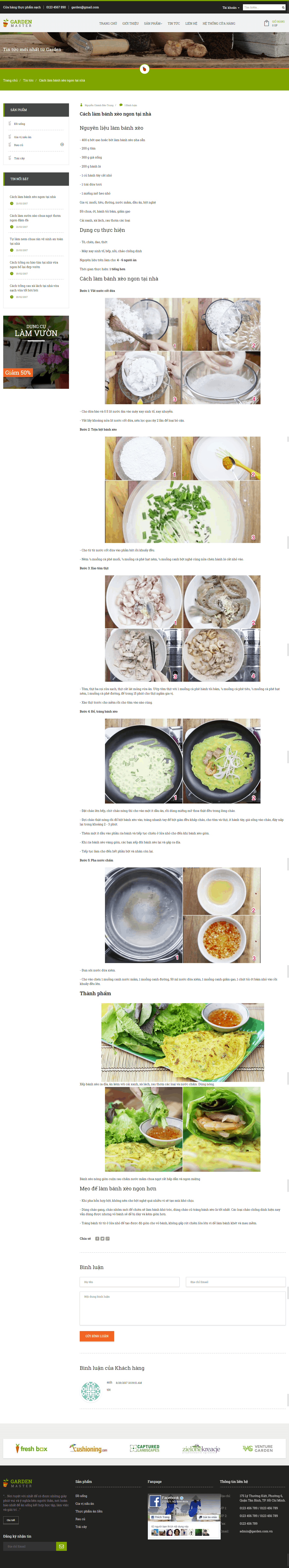 Thiết kế website Thiết kế website shop hoa, quà tặng Thuc pham sach Garden