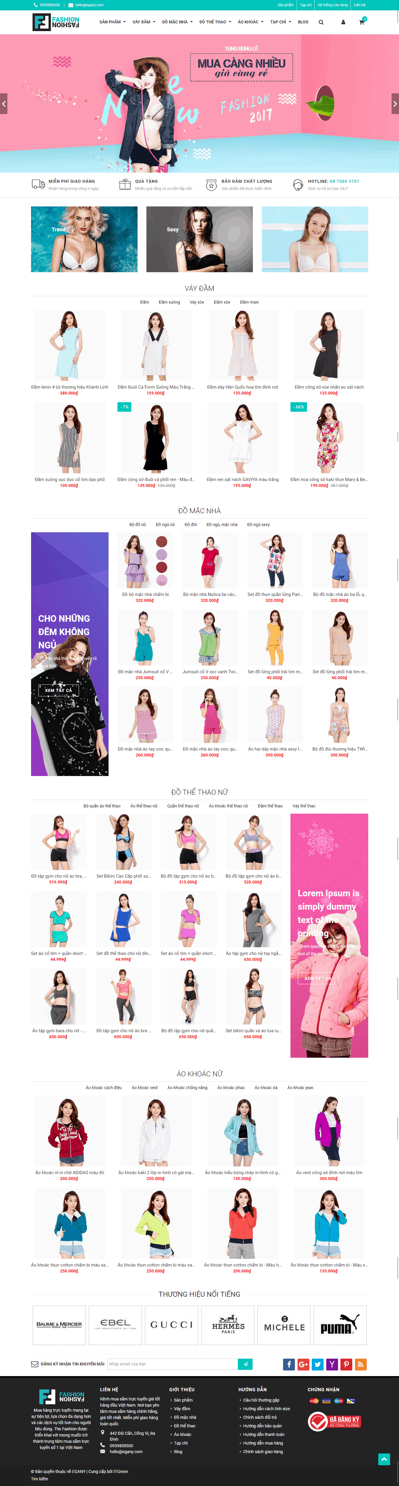 Thiết kế website Thiết kế website thời trang, bán quần áo Fashion Magazine