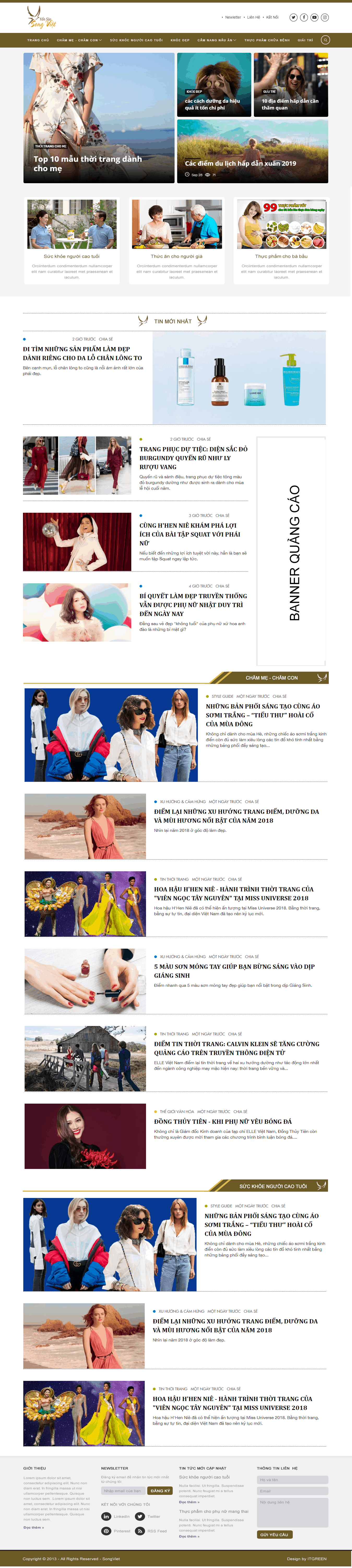 Thiết kế website Thiết kế website tin tức, tạp chí tin tuc yen sao