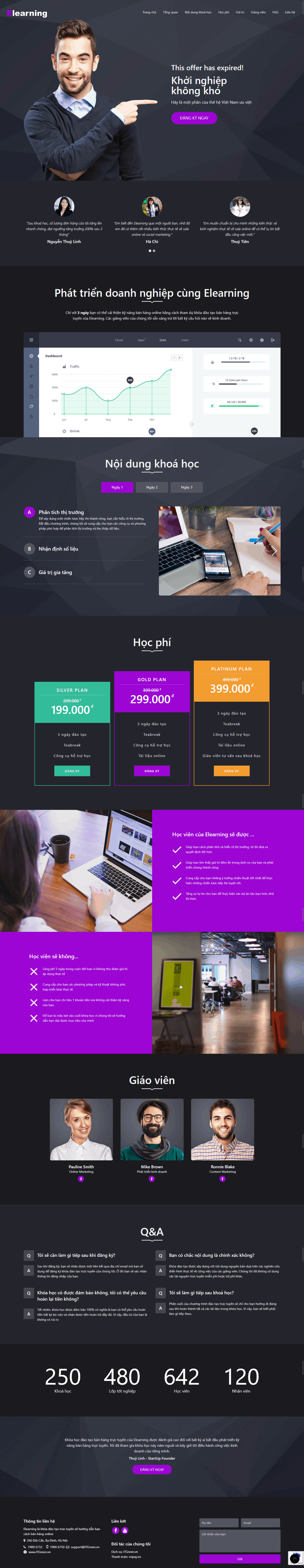 Thiết kế website Thiết kế website trường học Elearning
