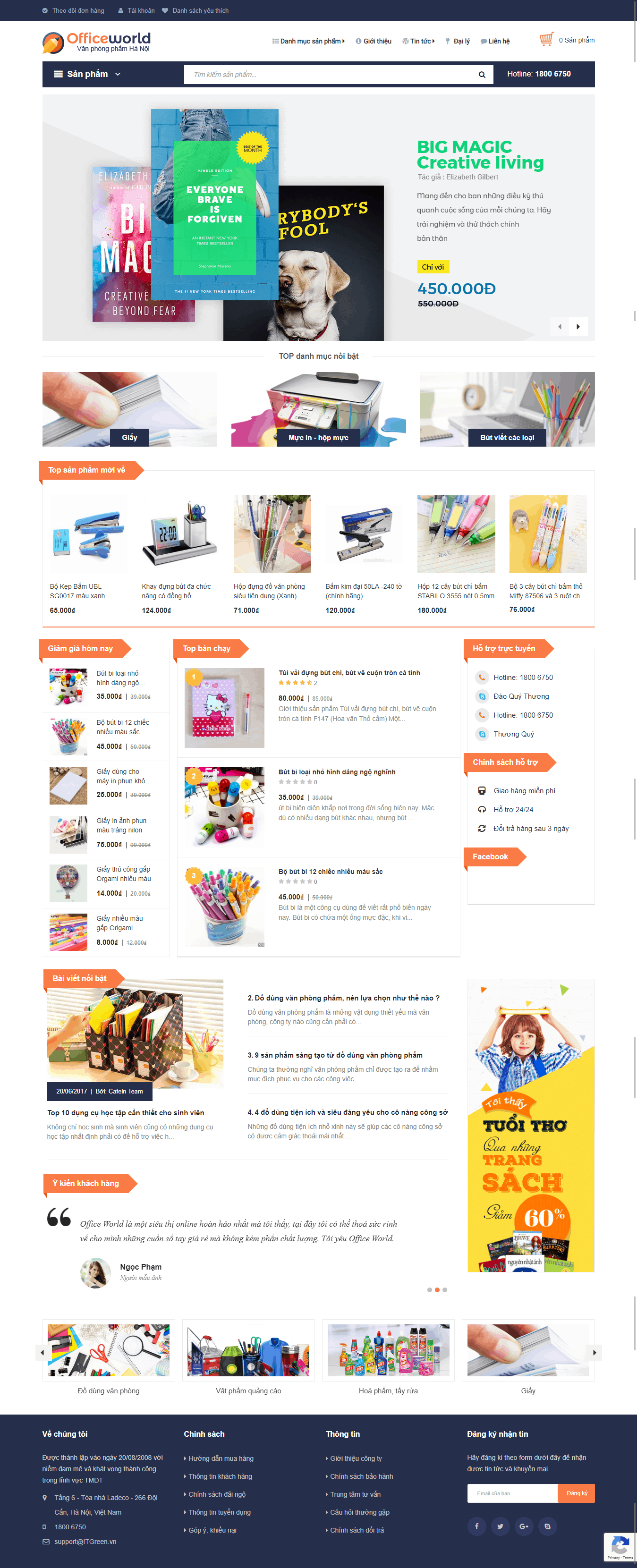 Thiết kế website Thiết kế website trường học Office World